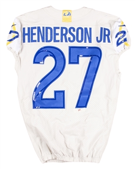 2021 Darrell Henderson Jr. Game Used Los Angeles Rams Alternate Bone Gray Jersey (Rams COA)
